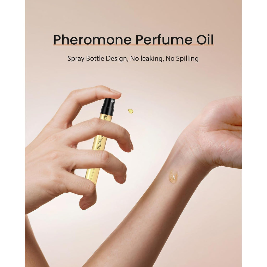 PUREAMOR Pheromones Perfumes for Women, No. 54 Vanilla Cream Scent, Vanilla Perfume Oil, Advanced Fragrance Perfume for Woman, 0.34fl./10ml Gourmand Parfum, Travel Size Perfumes for Women,Made in USA
