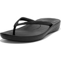 Fitflop Womens Iqushion Rubber Flip-Flops With Contoured Footbed For Walking, Lightweight Ergonomic Flip Flop Sandals With Arch Support And Foot Impact Pillows