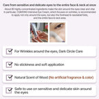Intensive Eye Cream 1.01 Fl Oz For Dark Circles, Puffiness, Wrinkles, Fine Lines, Bags Under Eyes, Dark Spots L Natural Wood Scent L Glutathione, Collagen, 7 Amino Acids, Adenosine L Korean
