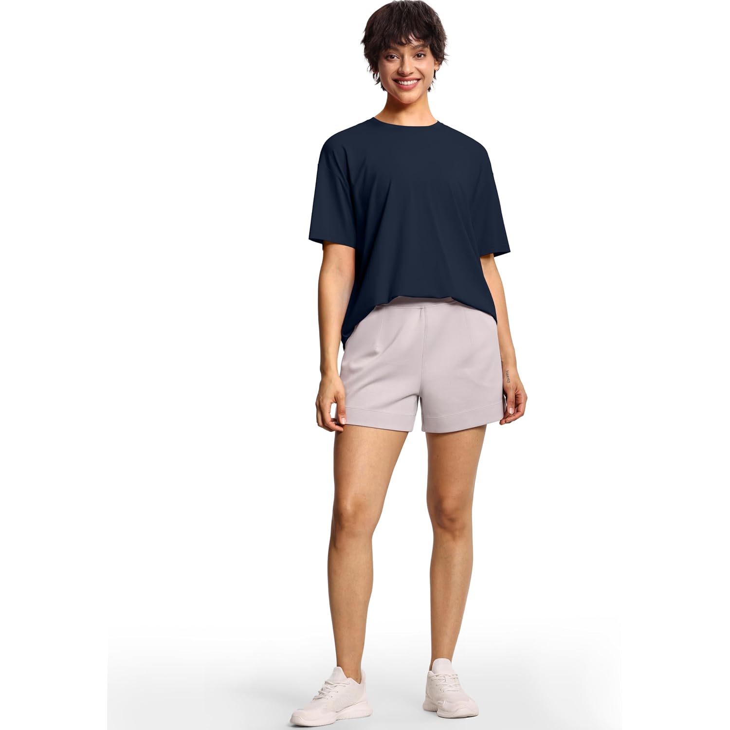 The Gym People Women'S Casual Oversized T-Shirts Summer Crewneck Short Sleeve Workout Basic Tee Tops