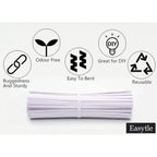 Easytle 600 Pcs 5" White Paper Twist Ties Bread Ties White Twist Ties Twisty-Ties Bag Ties Twist Ties For Bags Bread Wire Ties Twist Tie For Party Cello Candy Bread Coffee Bags Cake Pops