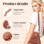 Crossbody Leather Bag For Women Multi-Slot Multifunctional Large Capacity Bags Adjustable Shoulder Bags Handbag | Anti-Theft