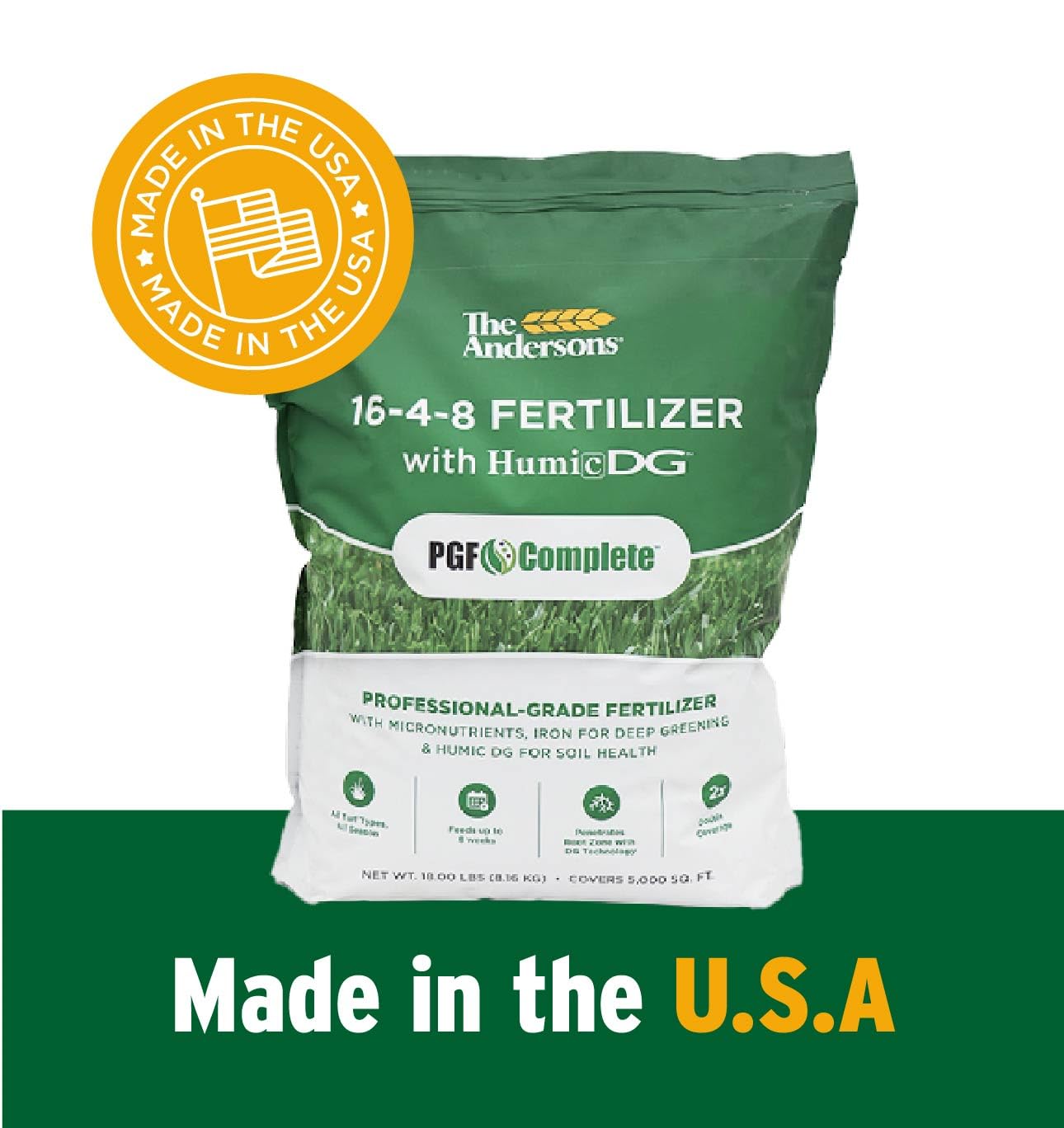 The Andersons Professional Pgf Complete 16-4-8 Fertilizer With 7% Humic Dg 5,000 Sq Ft