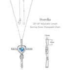 Dorella Love Infinity Necklace for Women Mothers Day Birthday Gifts Wife Mom May June July Birthstones Emerald Ruby Pearl Jewelry 925 Sterling Silver