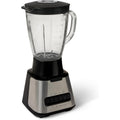 Amazon Basics Powerful 700W Countertop Blender With 6-Cup (50 Fl. Oz) Glass Jar, 6 Pre-Programmed Functions, Ice Crush, Stainless Steel Blades, Black & Silver