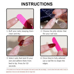 Short Press on Pink Acrylic Glossy Squoval Fake Nails With Designs - Nude False Glitter Glue-On Finish Stick-On Nails for Women Girls - Nail Decoration 24Pcs