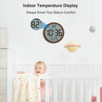 Atomic Wall Clock - Never Needs Setting, Digital Wall Clock Battery Operated With Date, Temp, Dst, Self-Setting Time, Easy To Read 8 Inch Display For Bedroom, Living Room, Home, Office