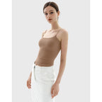PUMIEY Women's Square Neck Tank Top Adjustable Spaghetti Straps Sleeveless Basic Tops Sharp Collection