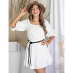 PU Leather Skinny Belts for Women Knotted Thin Waist Belt for Dresses