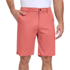 Oymyakon Men'S Stretch Chino Short Slim Fit 10" Inseam Flat Front Shorts Summer Cotton Casual Shorts With Pocket