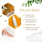 GiGi Pre-Epilation Waxing Powder for Hair Removal, Moisture-Absorbing Pre Wax Powder, 4.5 oz