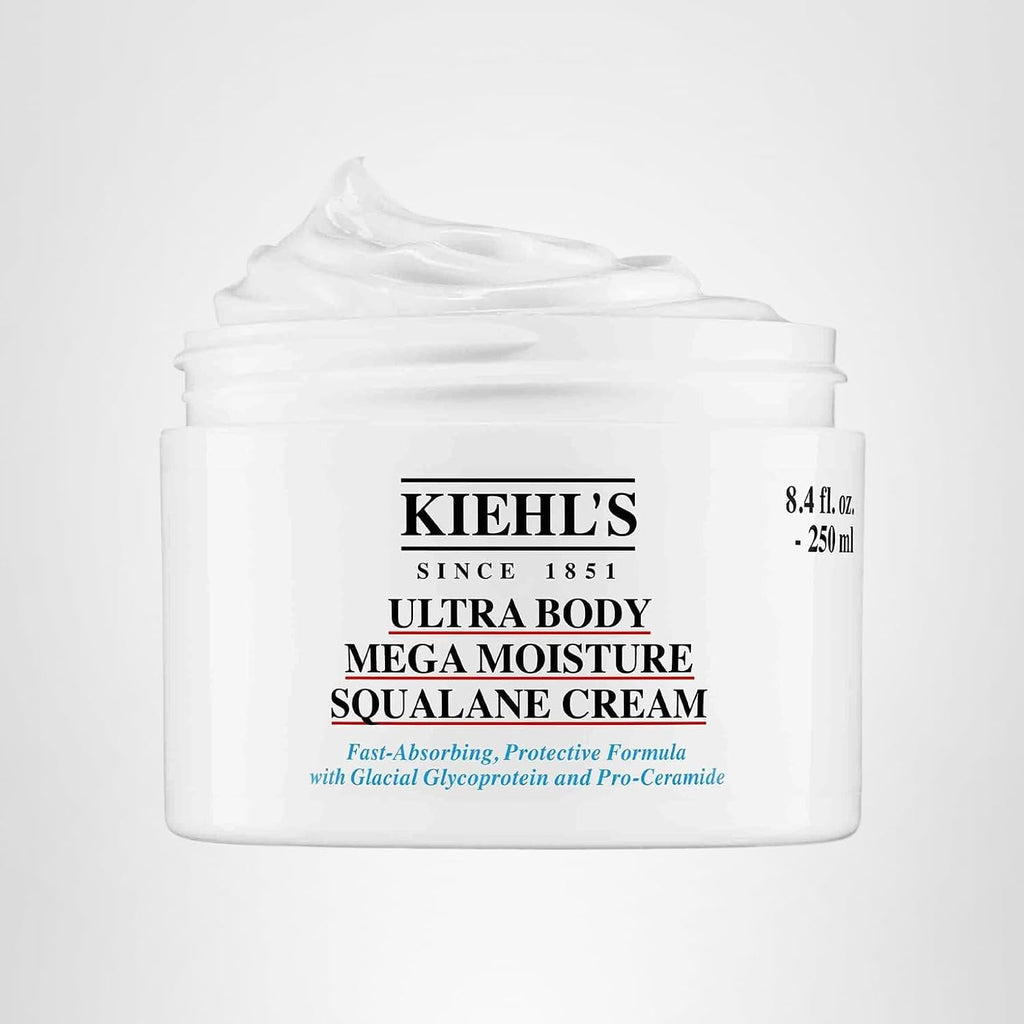 Kiehl'S Ultra Body Mega Moisture Squalene Cream, Unscented Lightweight Body Lotion With Pro-Ceramides, Suitable For All Skin Types Including Sensitive & Eczema-Prone, Deeply Hydrates And Moisturizes