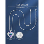 CDE Mothers Day Gifts for Women Angel Wings Necklace for Women with Birthstone, Love Heart Silver Tone/Gold Tone Pendant, Ideal Anniversary or Birthday Jewelry Gifts for Wife Girlfriend Her