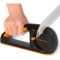 Orange Ninja 4-Stage Knife Sharpener & Serrated Knife Sharpener– Repairs, Sharpens & Polishes Blades With Ergonomic Non-Slip Grip