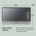 Panasonic Microwave Oven Nn-Sn686S Stainless Steel Countertop/Built-In With Inverter Technology And Genius Sensor, 1.2 Cubic Foot, 1200W