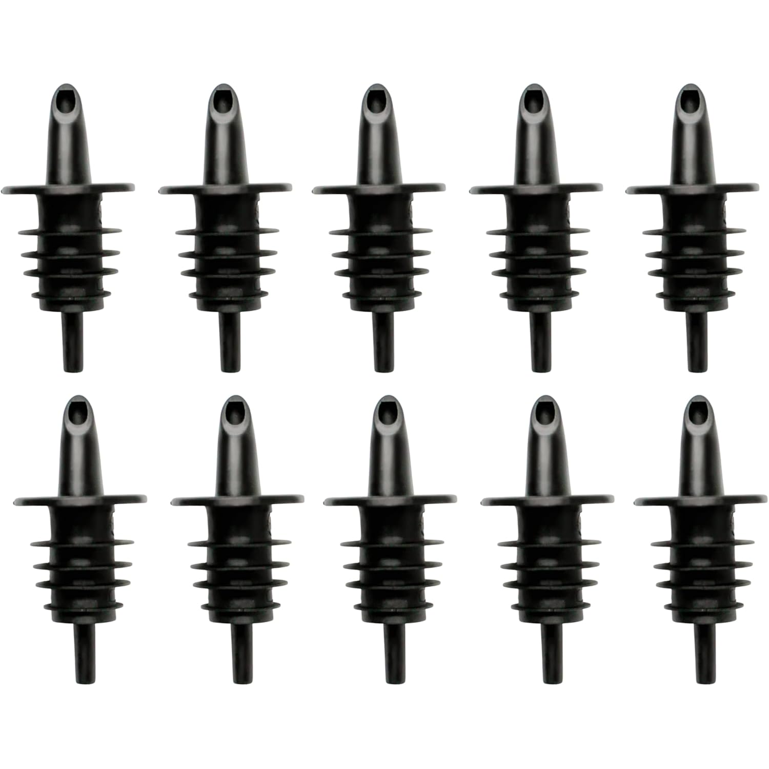 Hawaiian Shaved Ice Syrup Precise Control Bottle Pourers, Professional Pour Spouts for Snow Cone & Drink Flavors (10-Pack)