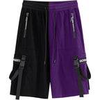 Xyxiongmao Men'S Joggers Techwear Black Hip Hop Cargo Shorts Streetwear Sweatpants Cargo Pants For Men