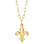 Ross-Simons Italian 14kt Yellow Gold Fleur-De-Lis Necklace
