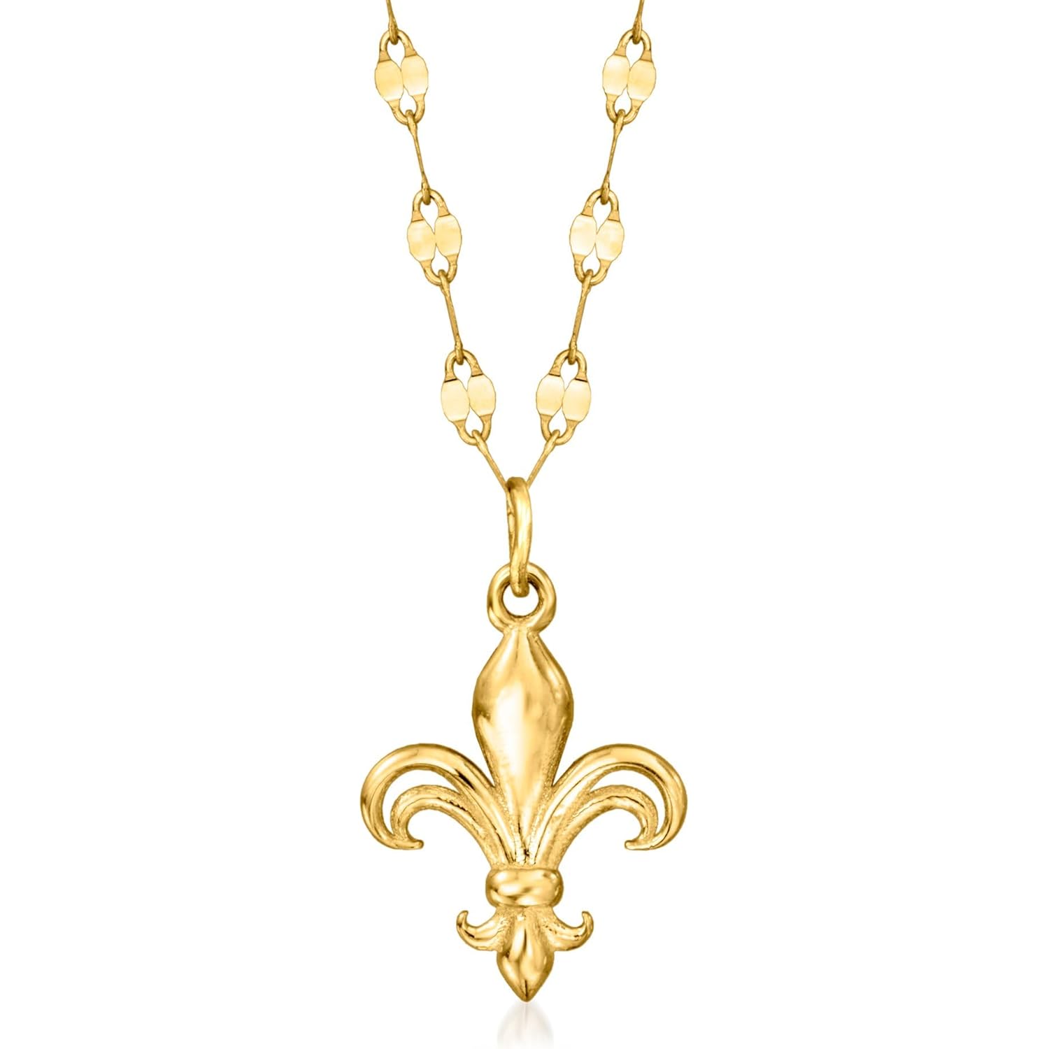 Ross-Simons Italian 14kt Yellow Gold Fleur-De-Lis Necklace