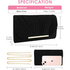 TINDTOP Clutch Purses for Women Evening Handbags for Formal Wedding Party Cocktail Prom Crossbody Shoulder Envelope Bag