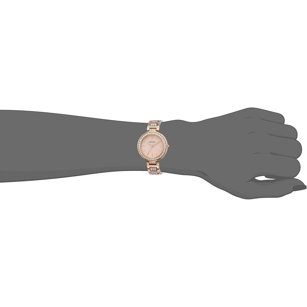 Karli Three-Hand Rose Gold-Tone Stainless Steel Watch