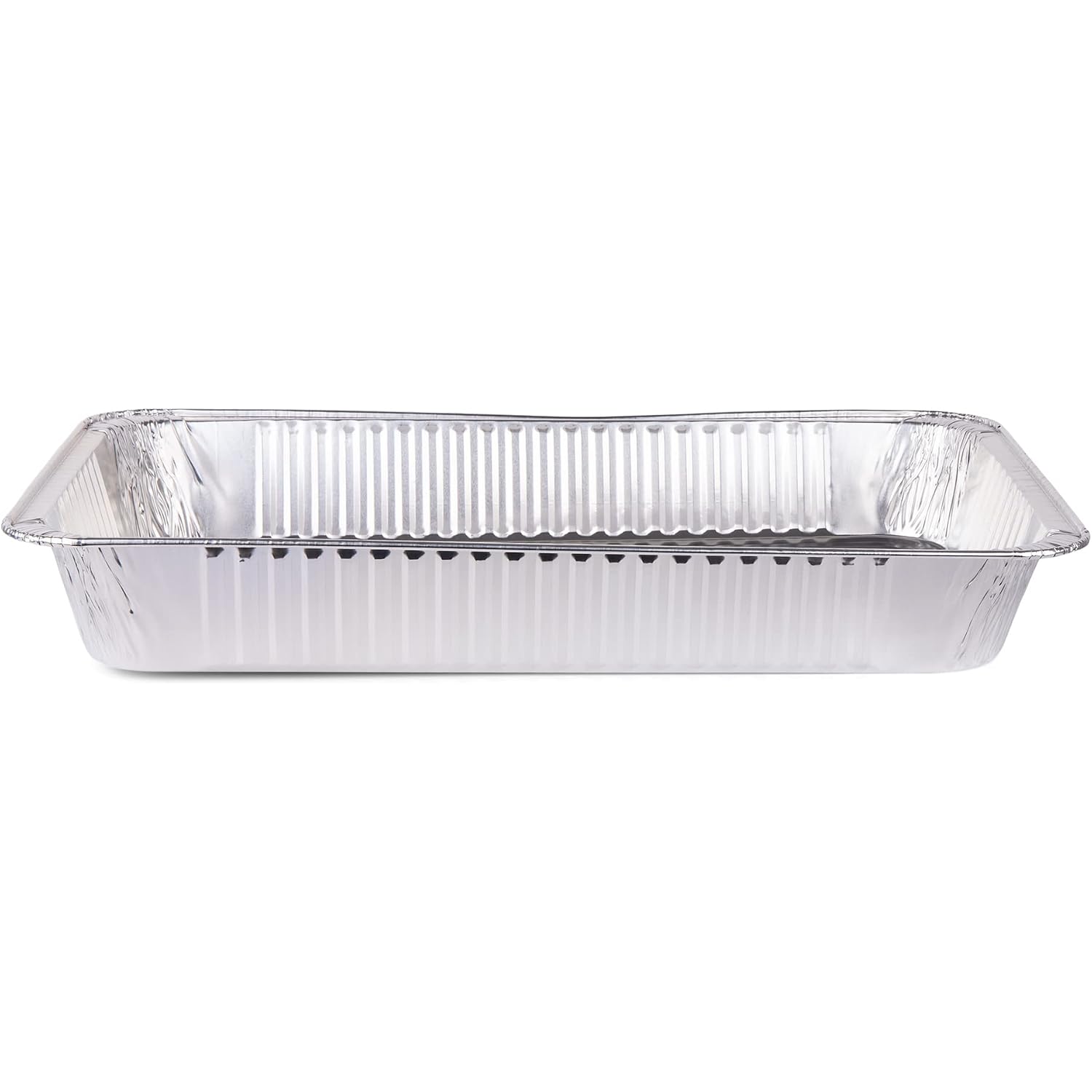 Glad Disposable Full Size Aluminum Steam Pans, Deep Heavy Duty Foil Pans For Steaming, Baking, Roasting, Catering & Oven Reheating, Fits 2 Half Pans, 20.5 X 12.5 X 2.75 Inch, 2 Count