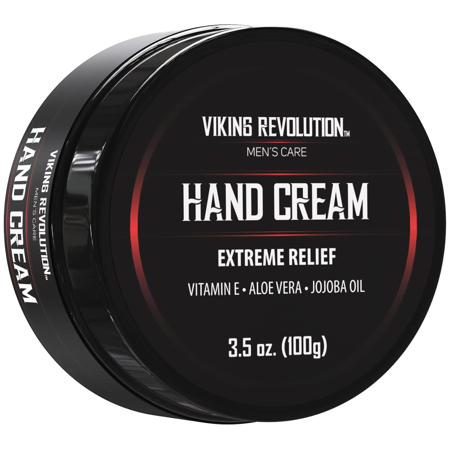 Viking Revolution Men's Hand Cream - Repair Cream for Dry, Cracked Hands - Aloe Vera Treatment with Vitamin E (3.5oz)