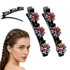Sparkling Crystal Stone Braided Hair Clips, 2026 New Rhinestone Hair Clips Hair Braid Clips, Girls/Women Hair Accessories for Styling Sectioning (22#)