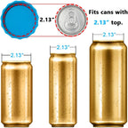 Silicone Soda Can Lids 6 Pack Reusable Silicone Can Covers, Can Stopper or Protector For Soda, Beer, Drink, Juice, Coke, Beverage, Fits Standard & Slim Cans