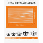 Syntus 30 Count Slow Cooker Liners, Large Size 13" X 21" Fits 3-8 Quart Pots Bpa-Free Disposable Cooking Bags Suitable For Oval & Round & Retangular Slow Cookers