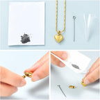 Imrsanl Small Heart Urn Necklace for Ashes Cremation Jewelry for Women Stainless Steel Pendant Memorial Ash Holder Loved Ones Keepsake