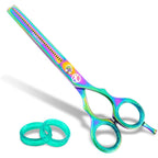 6.5" Thinning Shears For Hair Cutting - 2.7" Sharp Blade - J2 Stainless Steel Hair Thinning Scissors - Sturdy & Ergonomic Texturizing Shears - Perfect Hair Thinning Shear For Salon & Home