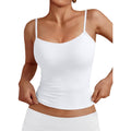 Womens Adjustable Camisole Sleeveless Square Neck Spaghetti Strap Tank Tops Basic Shirt