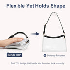 Wuflyover Clear Bag for Stadium Events - Adjustable Strap Clear Shoulder Bag for Concerts & Sports, Game Day Approved