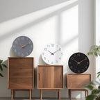Large Wall Clock 16 Inch Black Battery Operated Silent Non Ticking Simple Minimalist Rose Gold Numbers Clock Decorative For Bedroom Living Room Kitchen Home Office