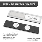 Kitchentour Dishwasher Magnet Clean Dirty Sign, Premium Stainless Steel Clean Dirty Magnet For Dishwasher Funny, Strong Magnet Non-Scratch Dishwasher Sign Kitchen Decor And Accessories