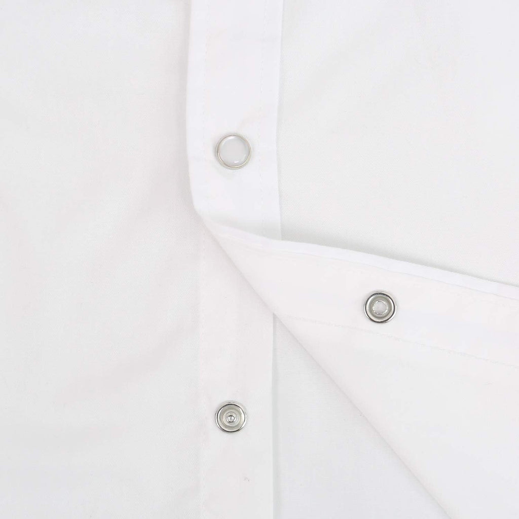 Mens Western Cowboy Pearl Snap Short Sleeve Casual Two Pockets Work Solid Derss Button Up Wrinkle Free Shirts