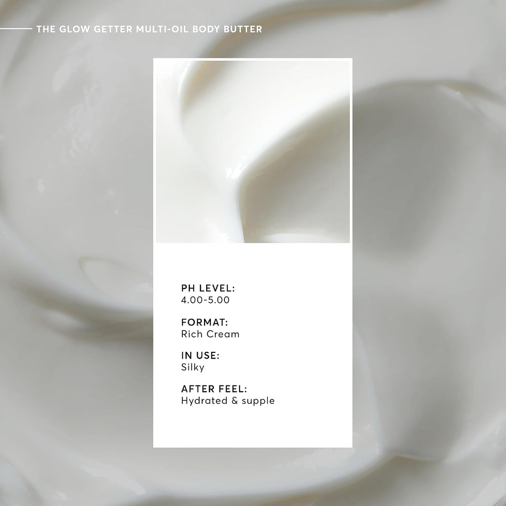 Naturium The Glow Getter Whipped Multi-Oil Body Butter, Firming Cream & Body Moisturizer With Shea Butter, 7.7 Fl Oz