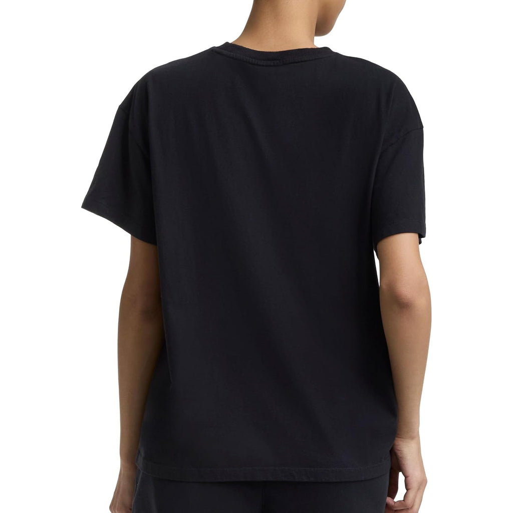 Champion Women's Classic Short Sleeve Graphic T-Shirt, Loose Fit, Script Logo Black - Tonal Script Logo
