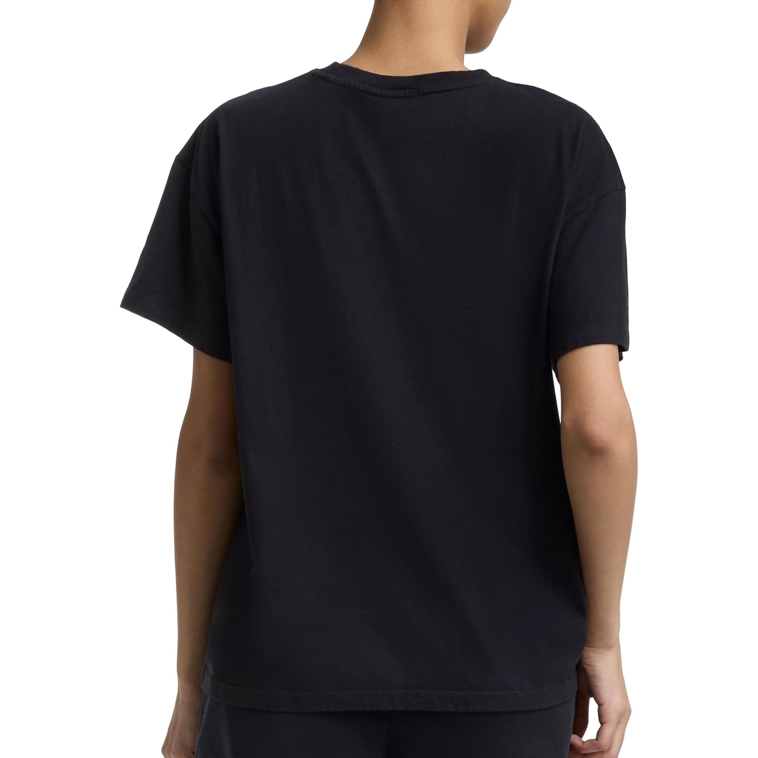Champion Women's Classic Short Sleeve Graphic T-Shirt, Loose Fit, Script Logo Black - Tonal Script Logo