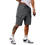 Jmierr Men'S Casual Stretch Cargo Shorts | Drawstring Elastic Waist, Multi Pockets, Summer Work Short, Classic