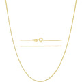 KISPER Italian 18K Gold Plated 925 Sterling Silver Diamond Cut Box Link Chain Necklace – for Women & Men with Spring Ring Clasp – Made in Italy