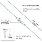 Jewlpire 925 Sterling Silver Chain Necklace Chain for Women 1.1mm Cable Chains Necklace Upgraded Spring-Ring Clasp - Thin & Sturdy Women's Chains Necklaces 14 16 18 20 22 24 Inch