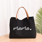 kifasyo Mom Mama Bag Mother Gifts Momlife Tote for Hospital, Shopping, Beach, Travel