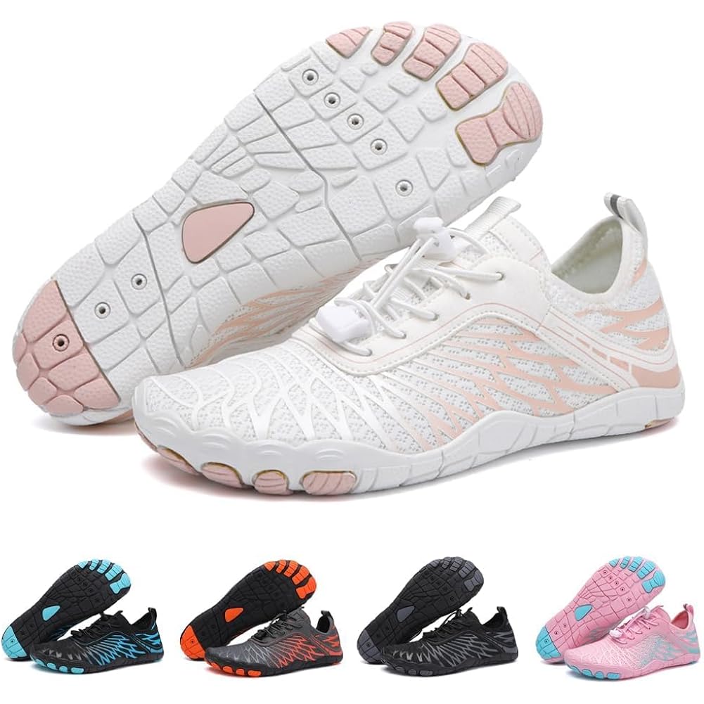 Eleton Barefoot Shoes Women Men Footwear, Wide Toe Box Hiking Zero Drop Non-Slip Quick-Dry River Boat Pool Beach Water Shoes, Lightweight Swimming Running Walking Sneakers Unisex