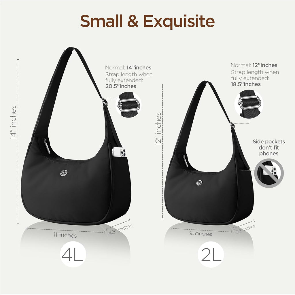 Babysun Mini Shoulder Bag Women Nylon Crescent Bag Underarm Shoulder Purse Women'S Shoulder Handbags Small Tote Bag