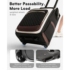 Rolling Backpack For Women, Travel Backpack With Wheels, Dual-Opening Wheeled Laptop Backpack, Stylish Rolling Laptop Bag, Overnight Underseat Carry On Luggage For College Business Work, Beige Brown