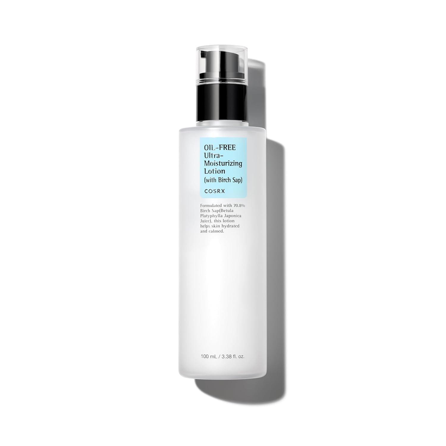 Cosrx Oil Free Lotion With Birch Sap, Daily Acne Facial Moisturizer, Hydrating Moisturizer For All Skin Types, Korean Skin Care, 3.38 Fl.Oz / 100Ml