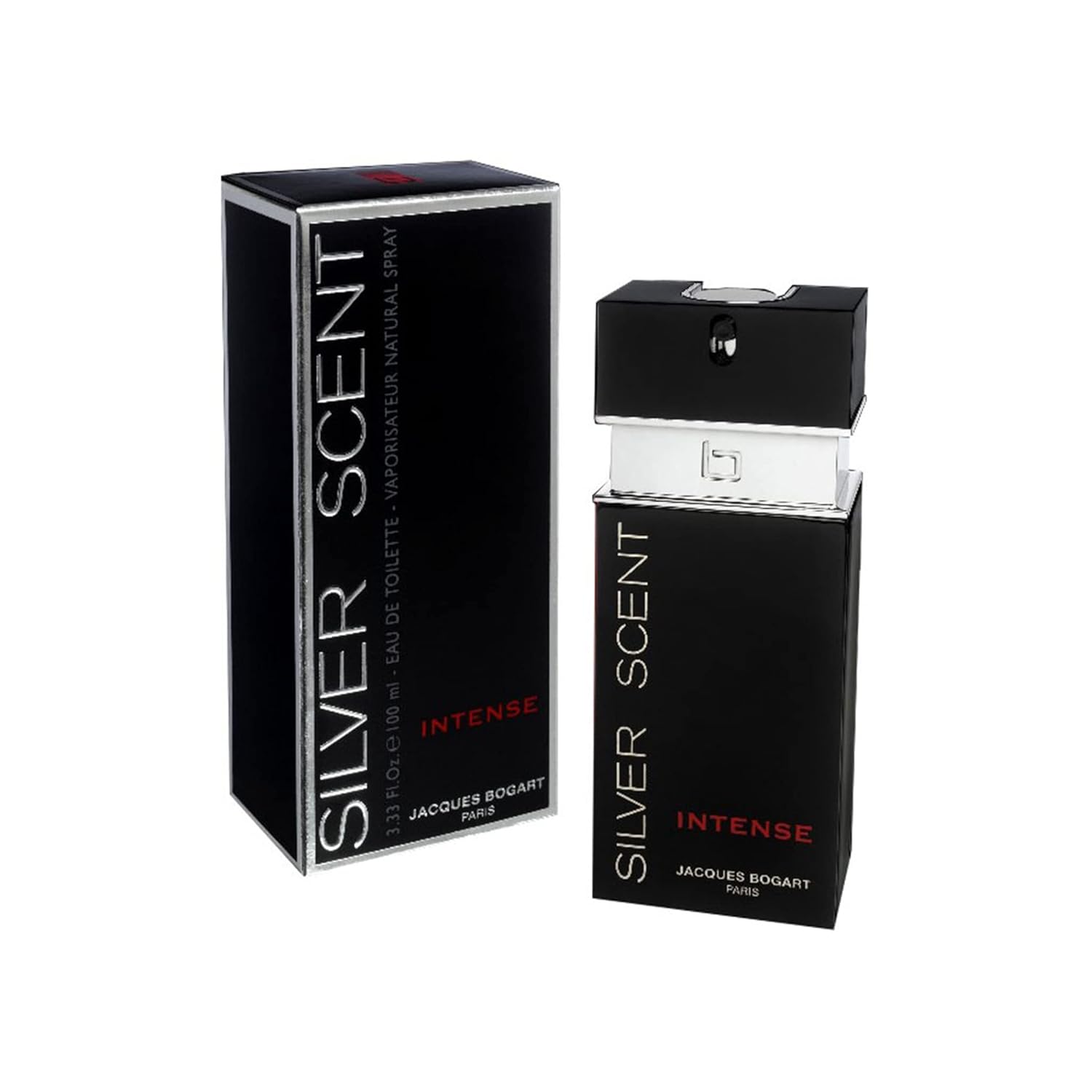 Jacques Bogart Silver Scent Intense Men Eau De Toilette Spray, 3.33 Ounce