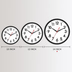 Akcisot 14 Inch Wall Clock, Battery Operated Analog Clock, Silent Non-Ticking, Ideal For Bedroom, Bathroom, Kitchen, Office And School, Black